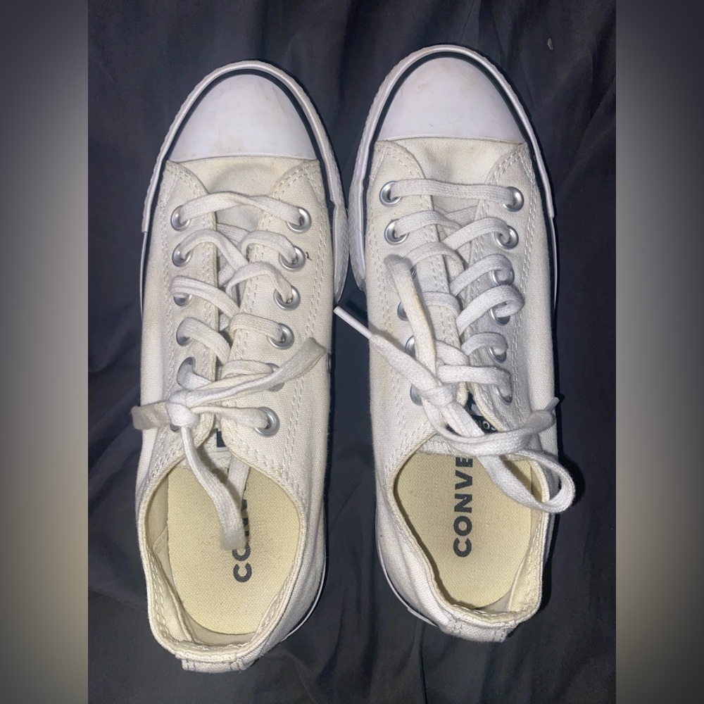 Converse Cream Low-Top Sneakers
